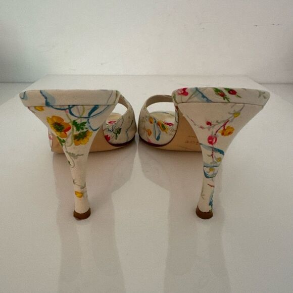 Christian Dior Vintage Floral Lock & Key Heels Size EU 39.5 US 9.5 Authentic - Picture 3 of 8